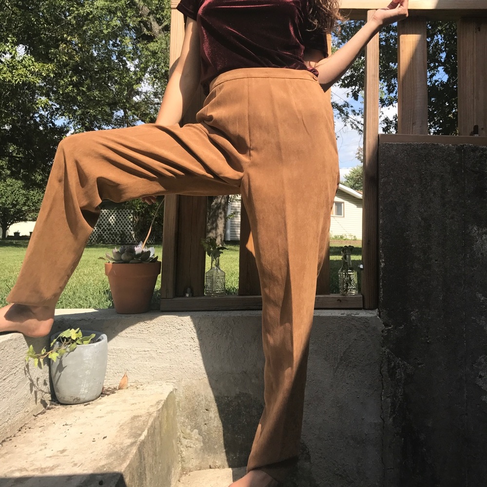 Vintage Suede Carmel Trousers
